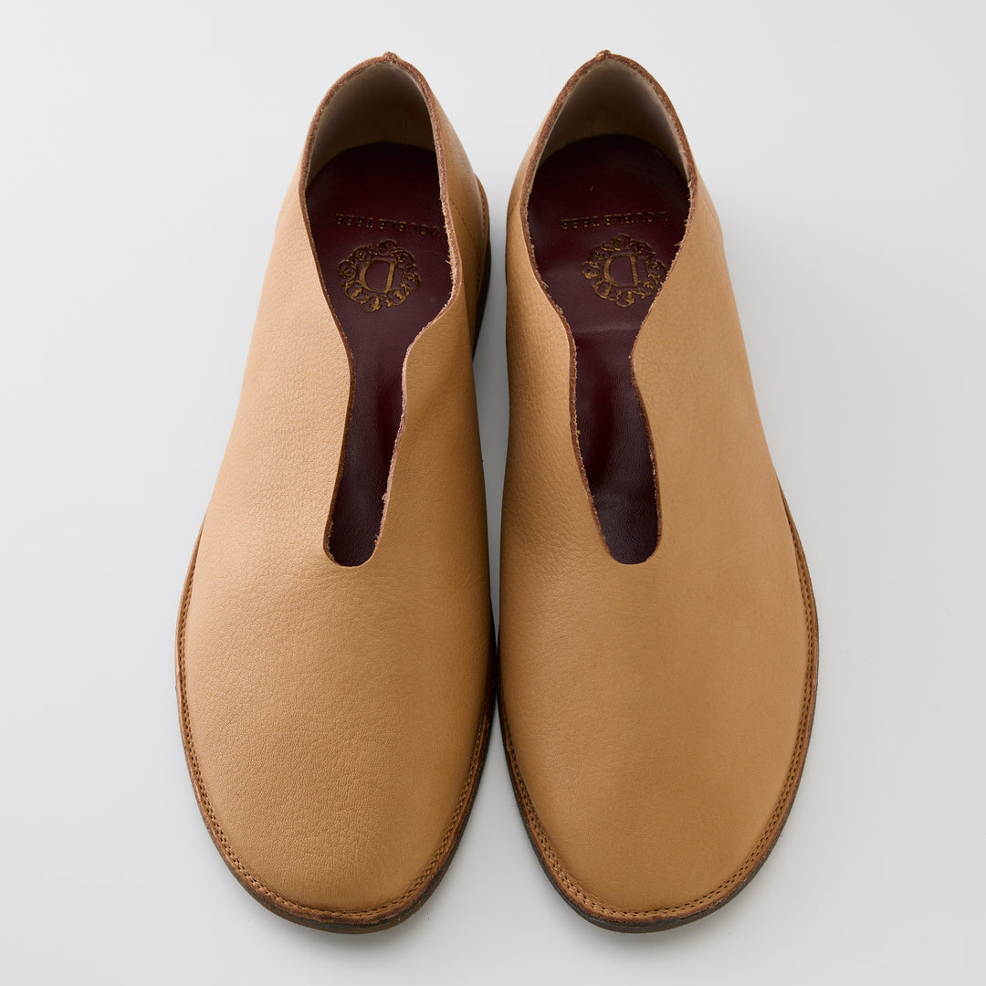BENOIT for MEN | 8087M｜BEIGE ソフトシュリンクレザー  Vカットパンプス