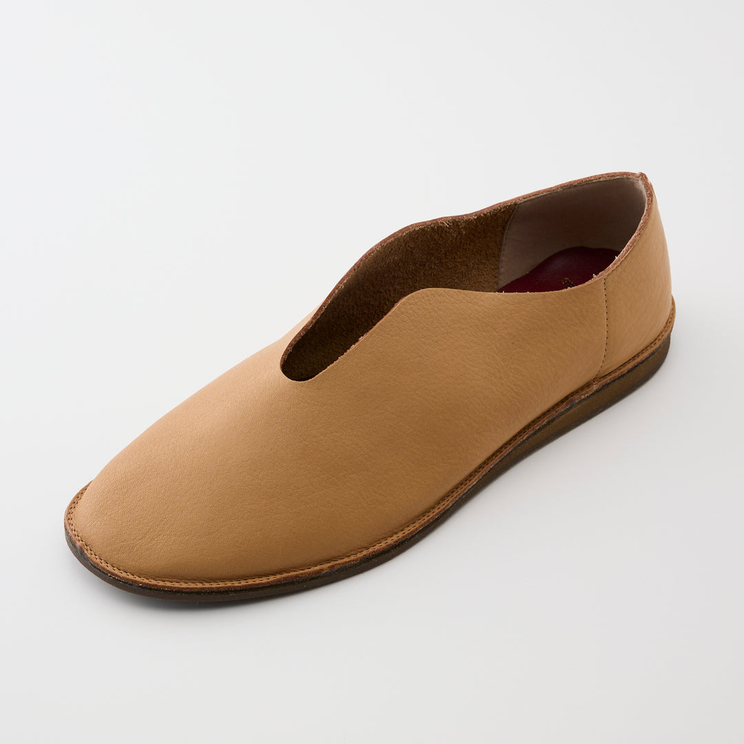 BENOIT for MEN | 8087M｜BEIGE ソフトシュリンクレザー  Vカットパンプス